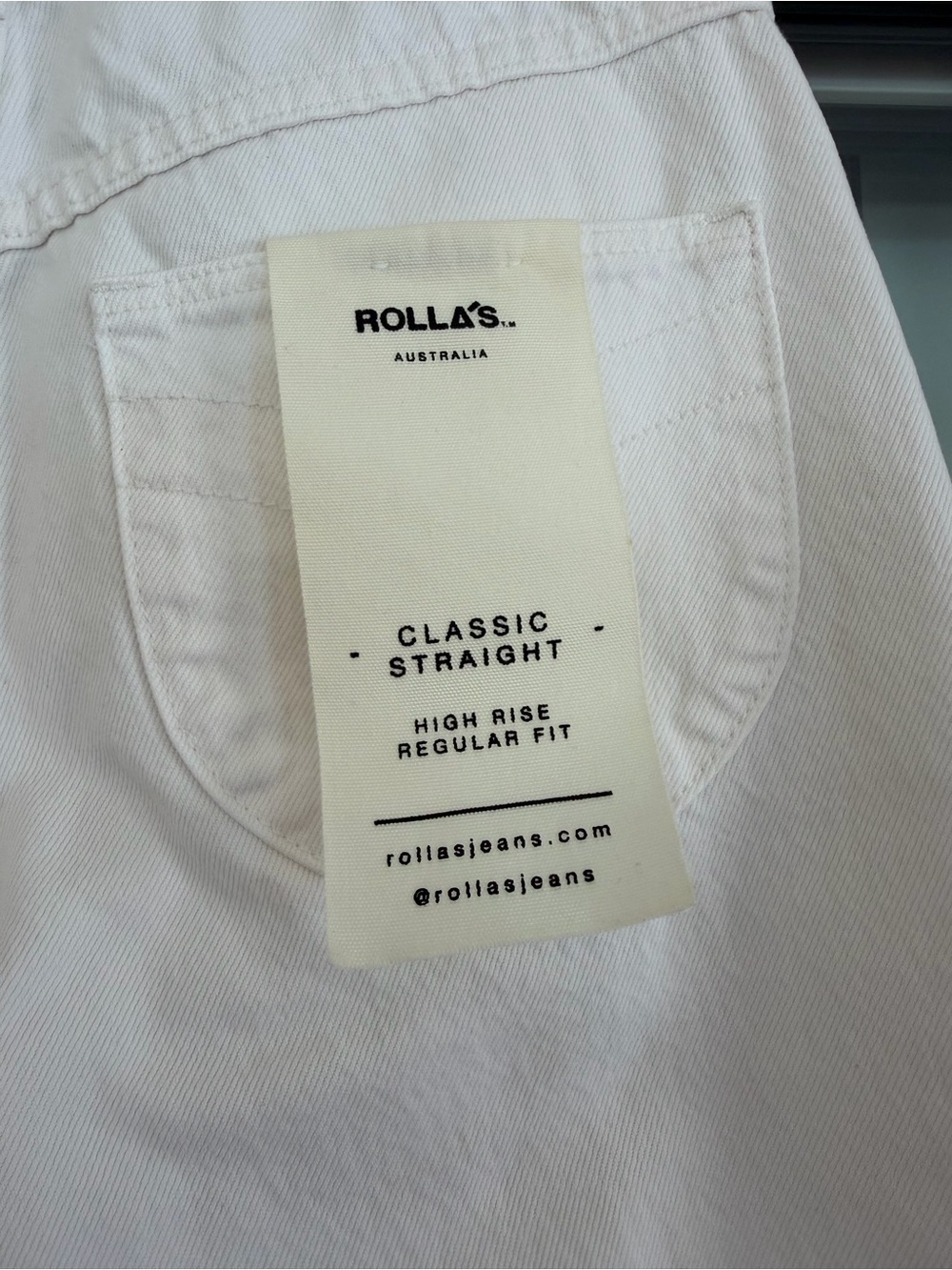 NWT ROLLA'S White Straight-Leg Jeans - Picture 6 of 6